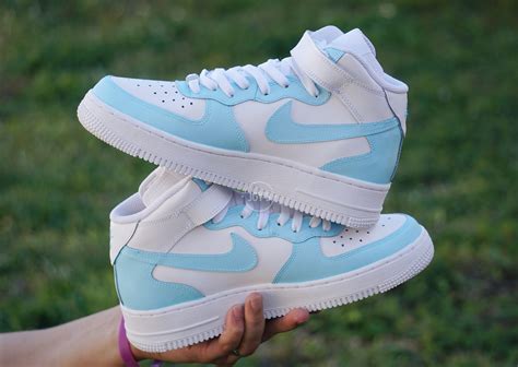 blue Nike Air force shoes